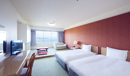 Classic Twin (Japanese-Western Style Room) Ocean View